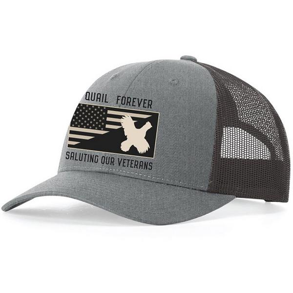 QUAIL FOREVER Adult  Saluting Veterans Cap