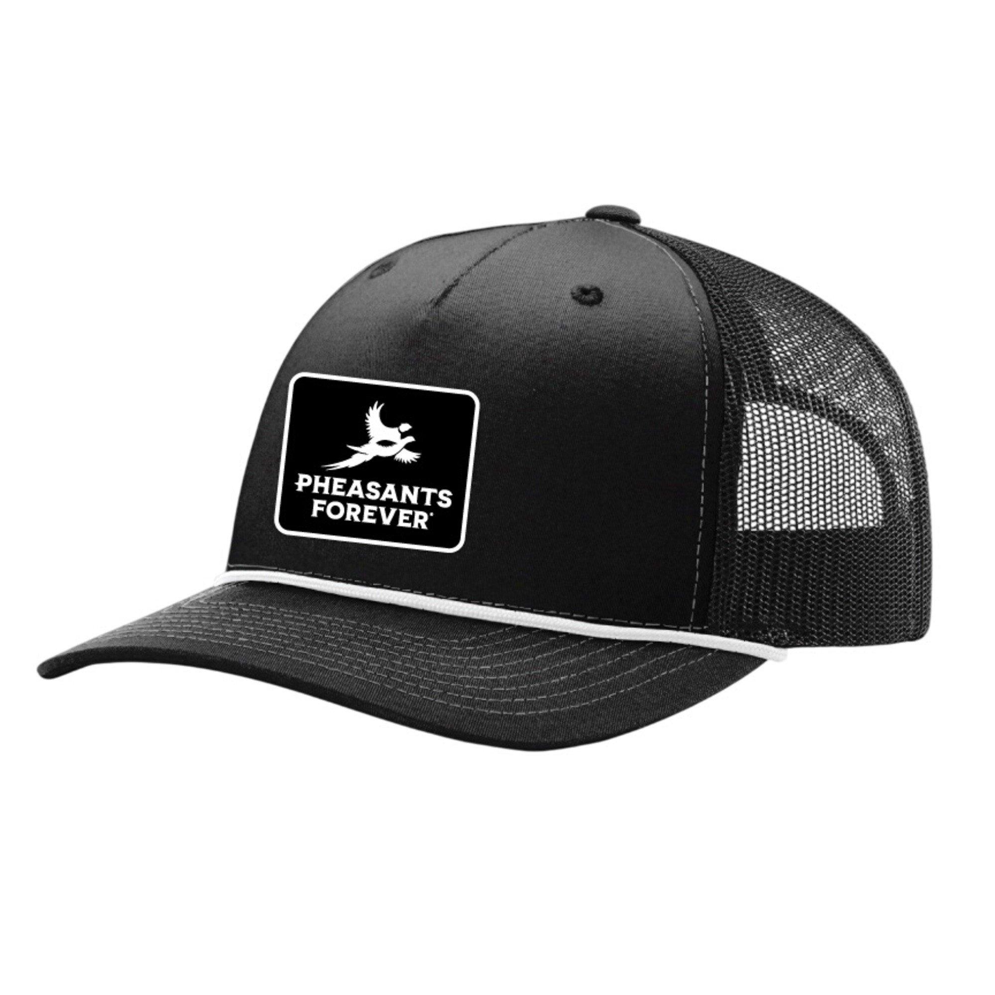 Adult GSA Outdoors Pheasants Forever Black & White Rope Snapback Hat - GSA Outdoors