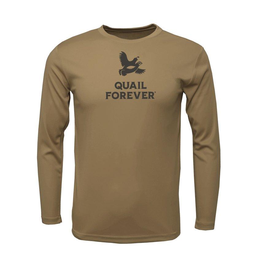 Men's GSA Outdoors Quail Forever Performance Long Sleeve Shirt - GSA Outdoors