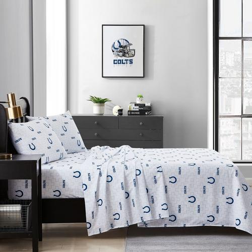Logo Brands Indianapolis Colts Scatter Bedding Sheet Set Queen - Primary Image