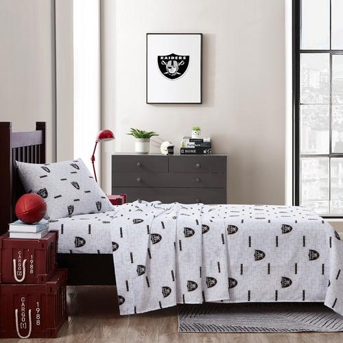 Logo Brands Las Vegas Raiders Scatter Bedding Sheet Set Twin - Primary Image