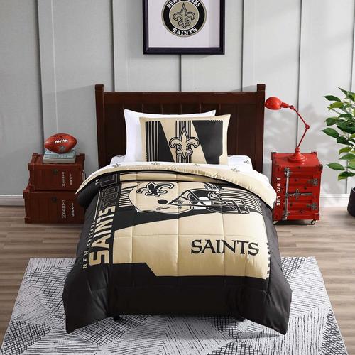Logo Brands New Orleans Saints Status Bed In A Bag Twin - Primary Image