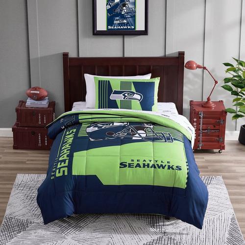Logo Brands Seattle Seahawks Status Bed In A Bag Twin - Primary Image
