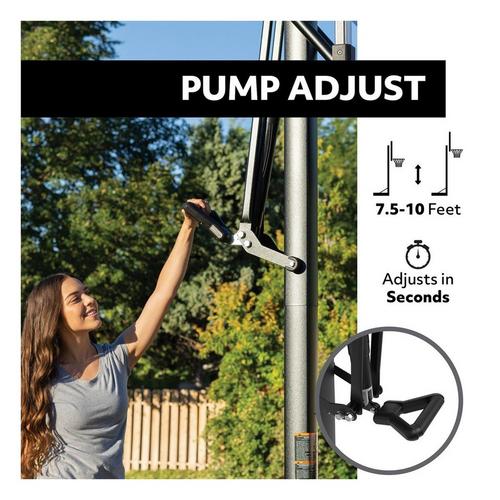 Lifetime 54” Tempered Glass In-Ground Pump Adjust Basketball Hoop - Primary Image