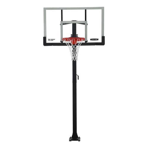 Lifetime Crank Adjust Bolt Down 54" Tempered Glass Basketball Hoop - Primary Image