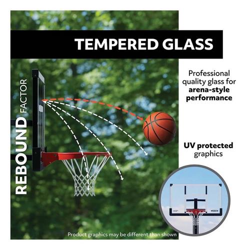Lifetime Crank Adjust Bolt Down 54" Tempered Glass Basketball Hoop - Primary Image