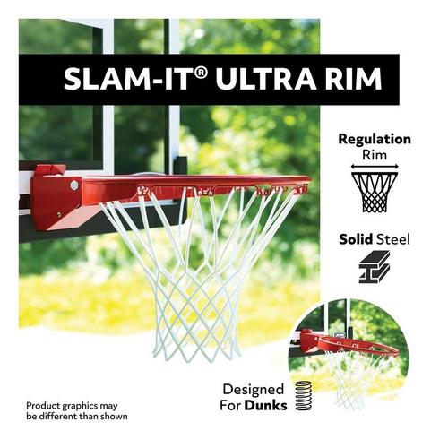 Lifetime Crank Adjust Bolt Down 54" Tempered Glass Basketball Hoop - Primary Image