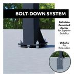 Lifetime Crank Adjust Bolt Down 54" Tempered Glass Basketball Hoop - Thumbnail 5 of 6