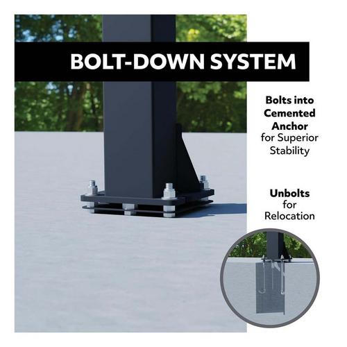 Lifetime Crank Adjust Bolt Down 54" Tempered Glass Basketball Hoop - Primary Image