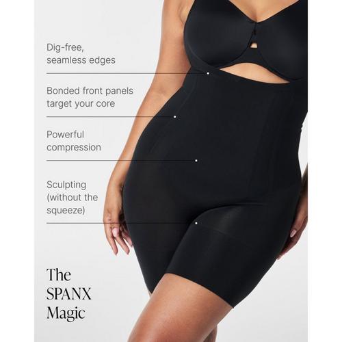 Women's Spanx Plus Size SPANXsculpt OnCore Open-Bust Mid-Thigh Bodysuit Shapewear - Primary Image