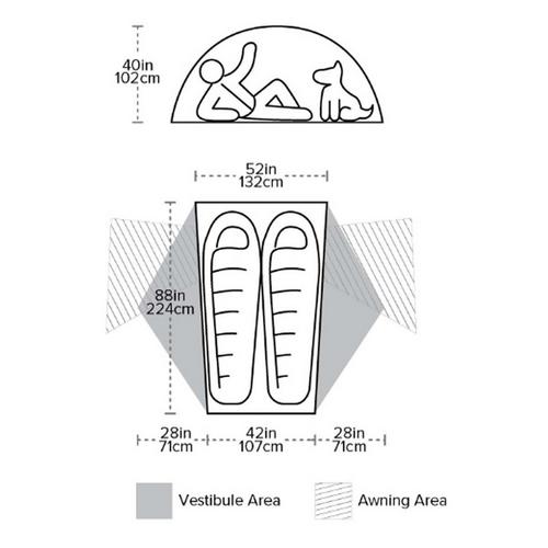 Big Agnes Copper Spur HV UL2 Ultralight Backpacking Tent - Primary Image