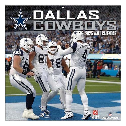John F Turner and Co Dallas Cowboys 2025 12x12 Wall Calendar - Primary Image