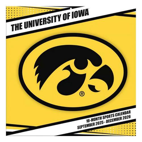 John F Turner and Co Iowa Hawkeyes 2026 Wall Calendar - Primary Image