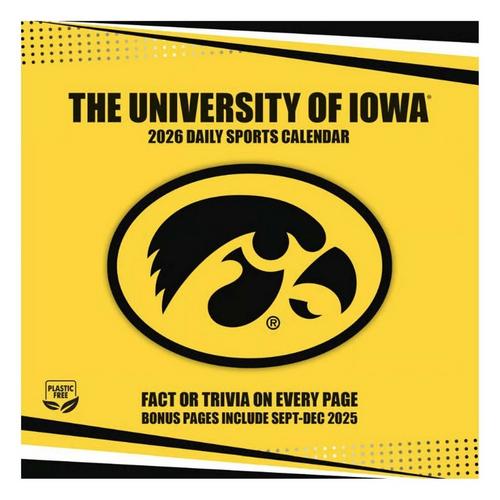John F Turner and Co Iowa Hawkeyes 2026 Desk Calendar - Primary Image