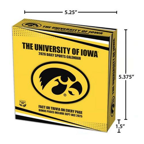 John F Turner and Co Iowa Hawkeyes 2026 Desk Calendar - Primary Image
