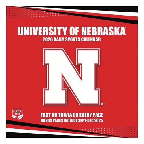 John F Turner and Co Nebraska Cornhuskers 2026 Desk Calendar - Primary Image