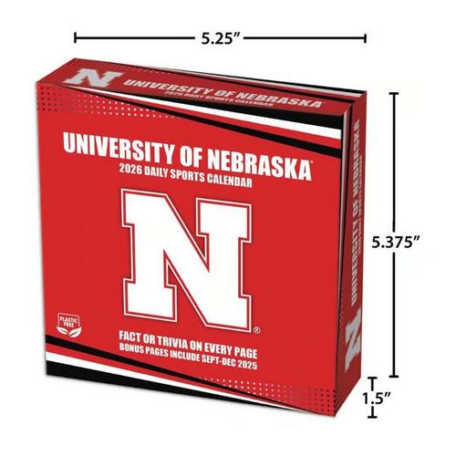 John F Turner and Co Nebraska Cornhuskers 2026 Desk Calendar - Primary Image