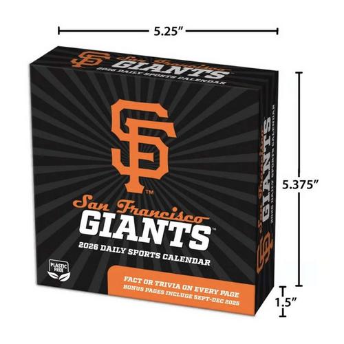 John F Turner and Co San Francisco Giants 2026 Desk Calendar - Primary Image