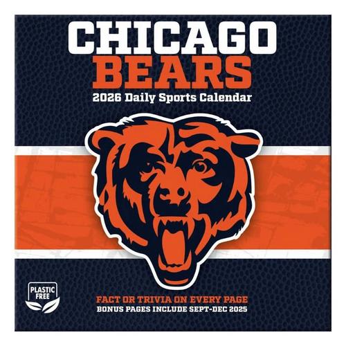 John F Turner and Co Chicago Bears 2026 Desk Calendar - Primary Image