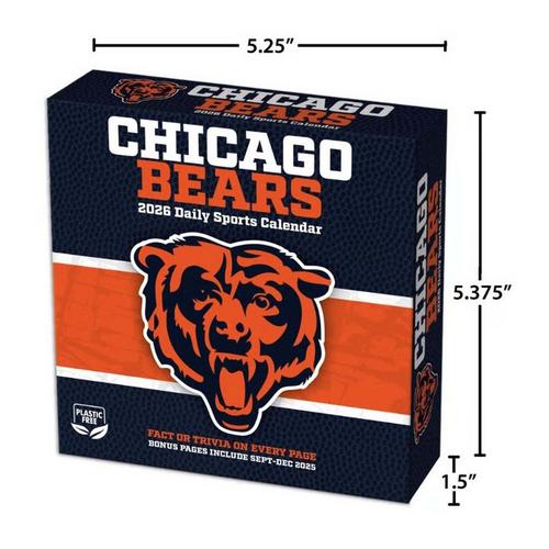 John F Turner and Co Chicago Bears 2026 Desk Calendar - Primary Image