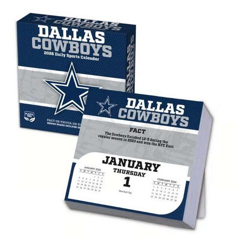 John F Turner and Co Dallas Cowboys 2026 Desk Calendar - Primary Image