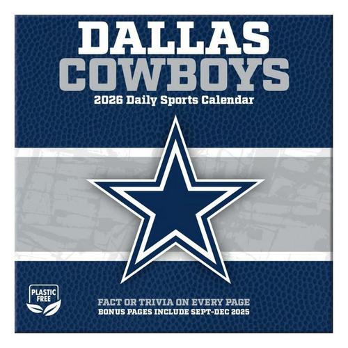 John F Turner and Co Dallas Cowboys 2026 Desk Calendar - Primary Image