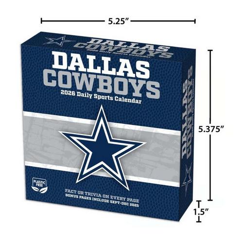 John F Turner and Co Dallas Cowboys 2026 Desk Calendar - Primary Image