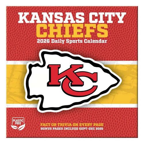 John F Turner and Co Kansas City Chiefs 2026 Desk Calendar - Primary Image