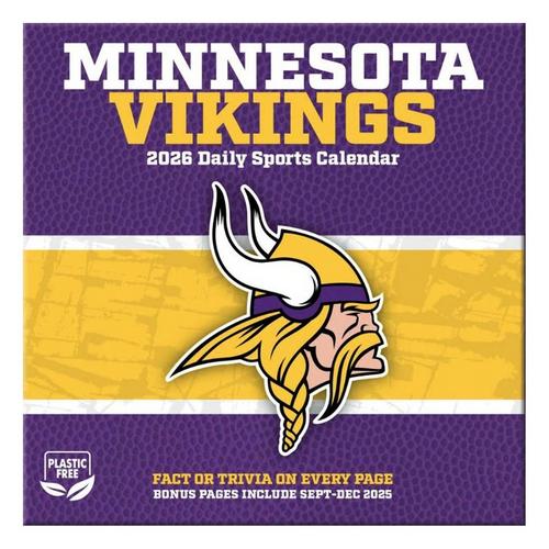 John F Turner and Co Minnesota Vikings 2026 Desk Calendar - Primary Image