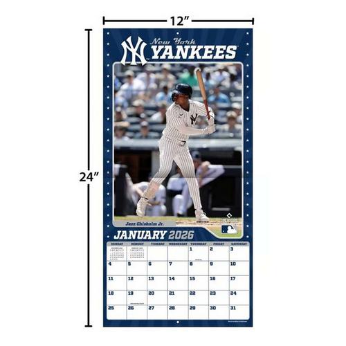 John F Turner and Co New York Yankees 2026 Wall Calendar - Primary Image