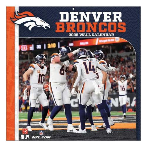 John F Turner and Co Denver Broncos 2026 Wall Calendar - Primary Image