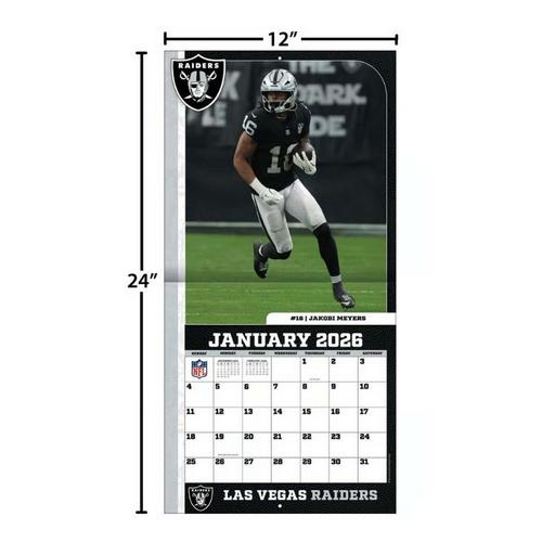John F Turner and Co Las Vegas Raiders 2026 Wall Calendar - Primary Image