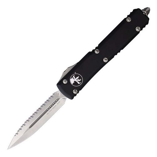 Microtech 122-12 Ultratech Stonewash Serrated Dagger OTF Automatic Knife - Primary Image