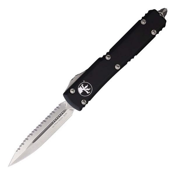 MICROTECH 122-12 Ultratech Stonewash Serrated Dagger OTF Automatic Knife