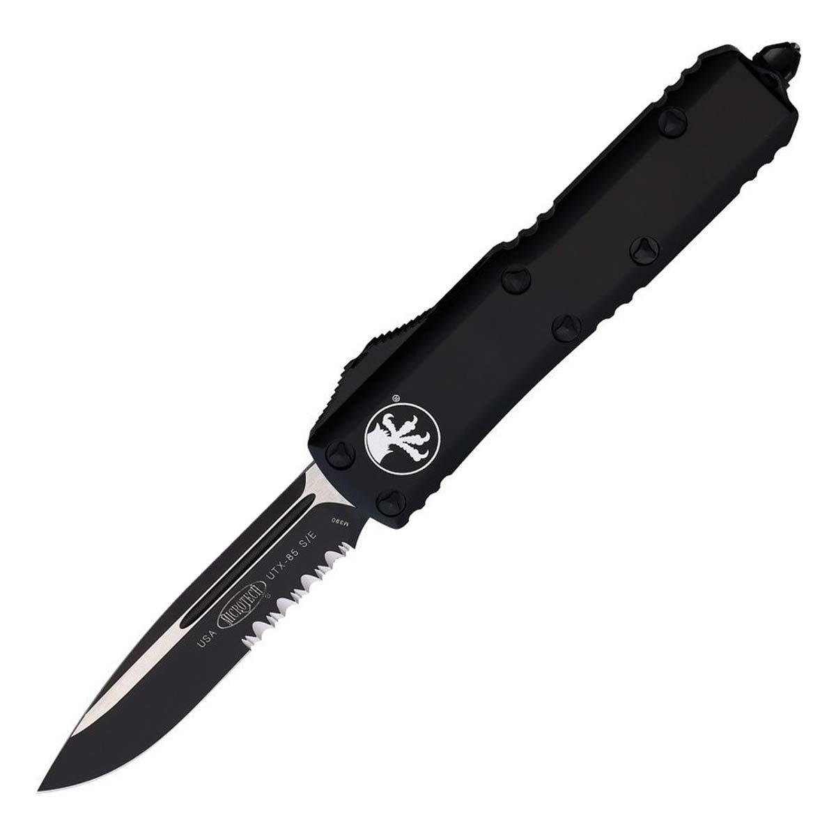 Microtech 231-1 UTX-85 Two Tone Serrated Drop Point OTF Automatic Knife - Microtech