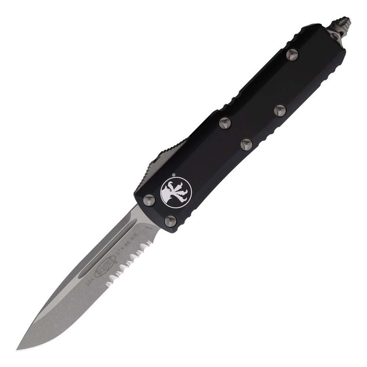 Microtech 231-11AP UTX-85 Apocalyptic Serrated Drop Point OTF Automatic Knife - Microtech