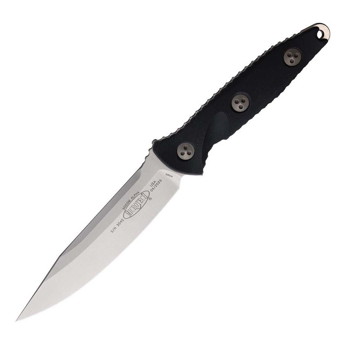 Microtech Socom Alpha Clip Point Plain 113-10 Knife - Microtech