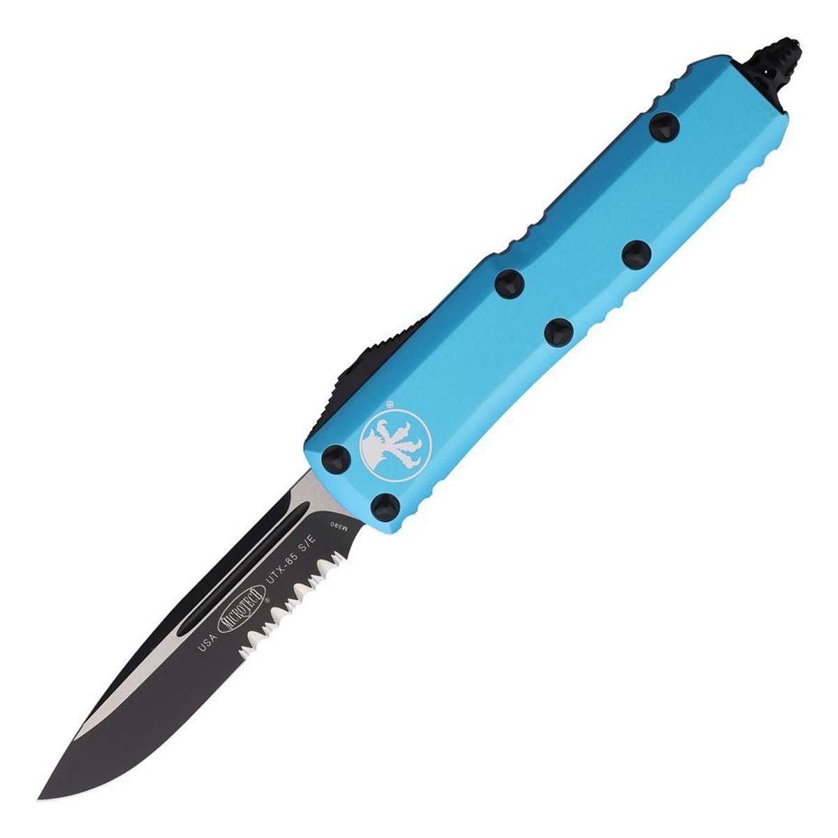 Microtech 231-1 UTX-85 Two Tone Serrated Drop Point OTF Automatic Knife - Microtech