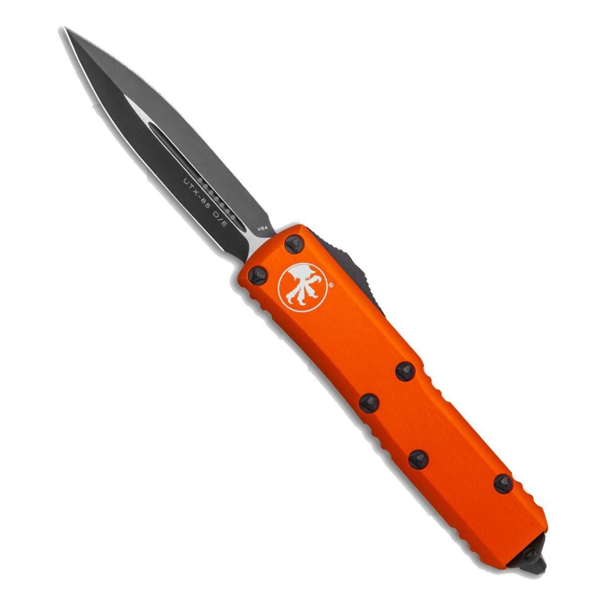 Microtech 232-1 UTX-85 Two Tone Black Double Edge OTF Automatic Knife - Microtech