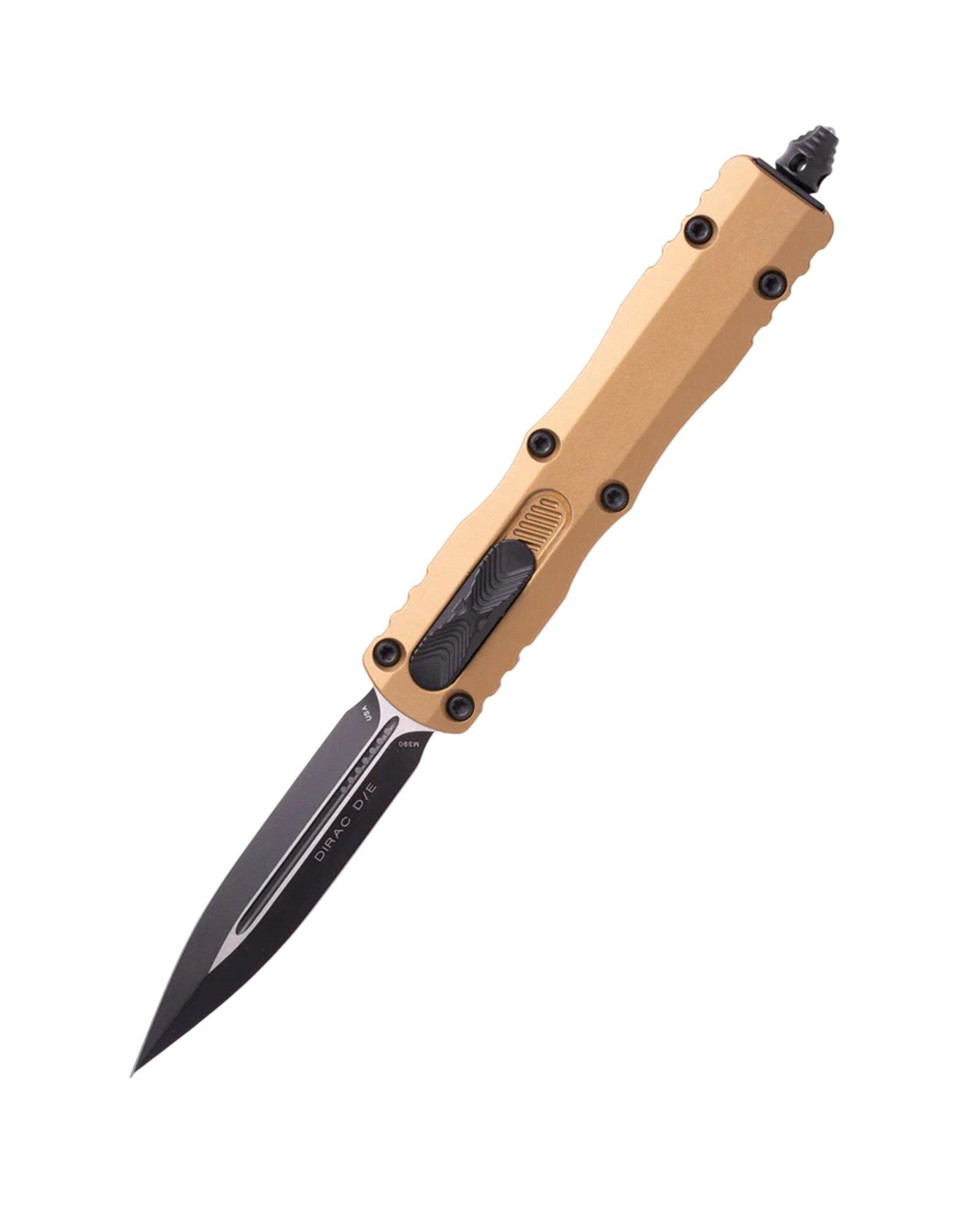 Microtech 225-1 Dirac D/E Black Standard OTF Automatic Knife - Microtech