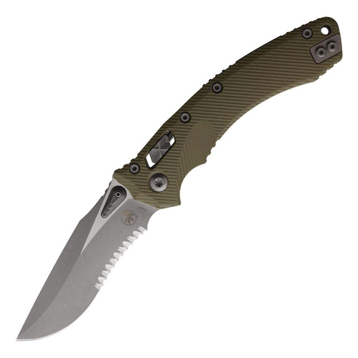 Microtech 137RL-11APFLGT Amphibian Apocalyptic Serrated Folding Knife - Microtech