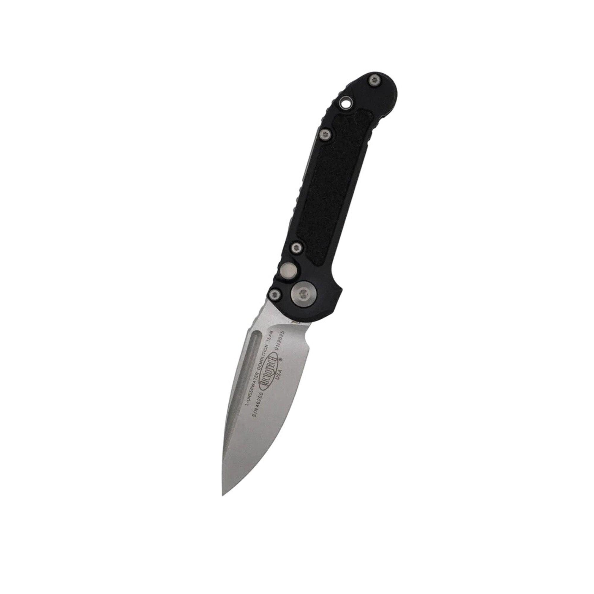 Microtech 1135-10 LUDT Gen III Stonewash Drop Point Folding Automatic Knife - Microtech