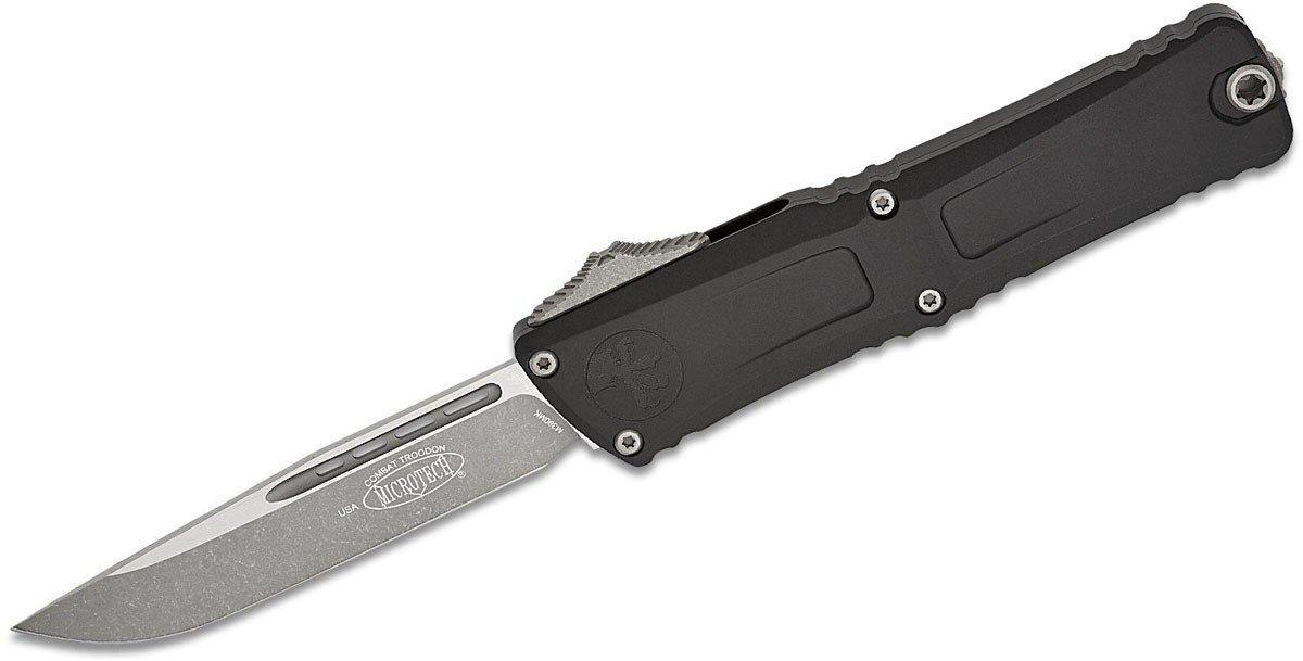Microtech 1143-10AP Combat Troodon Gen III Apocalyptic Drop Point OTF Automatic Knife - Microtech