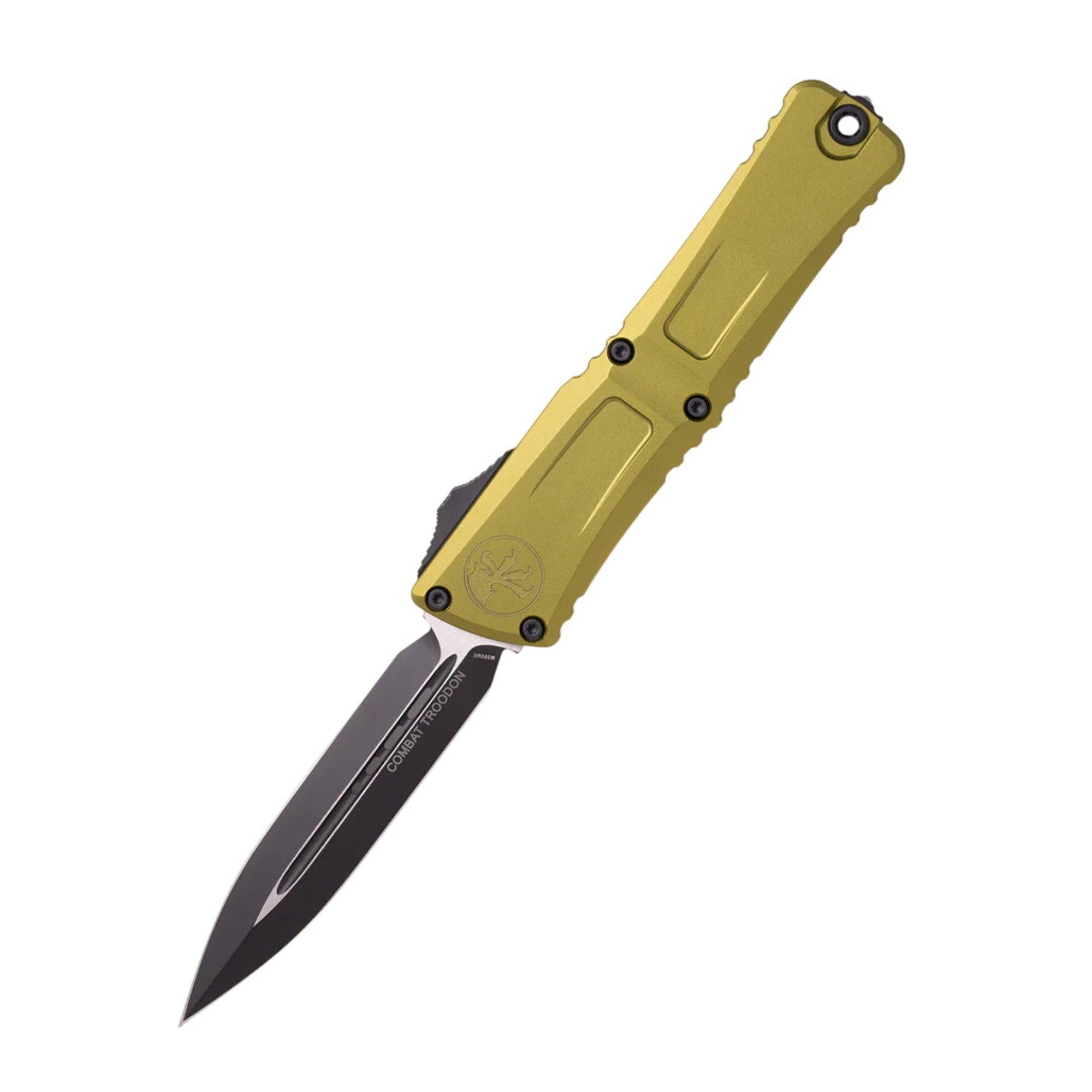 Microtech 1142-1 Combat Troodon Gen III Double Edge OTF Automatic Knife - Microtech