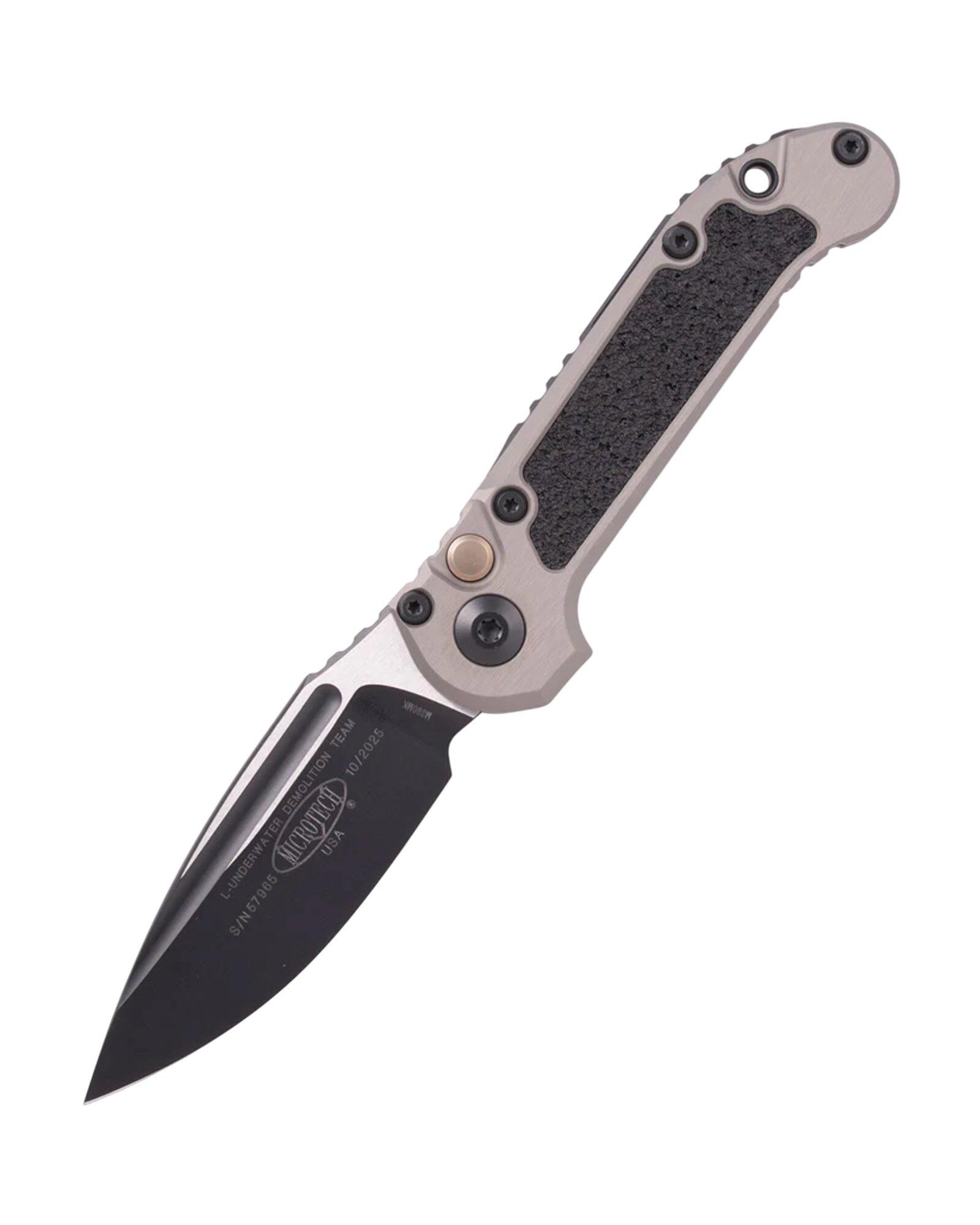 Microtech 1135-1 LUDT Gen III Two Tone Black Drop Point Folding Automatic Knife - Microtech