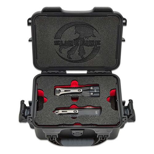 Microtech Luminary & SureFire Stiletto Pro II Box Set Flashlight and OTF Automatic Knife - Primary Image