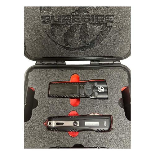 Microtech Luminary & SureFire Stiletto Pro II Box Set Flashlight and OTF Automatic Knife - Primary Image