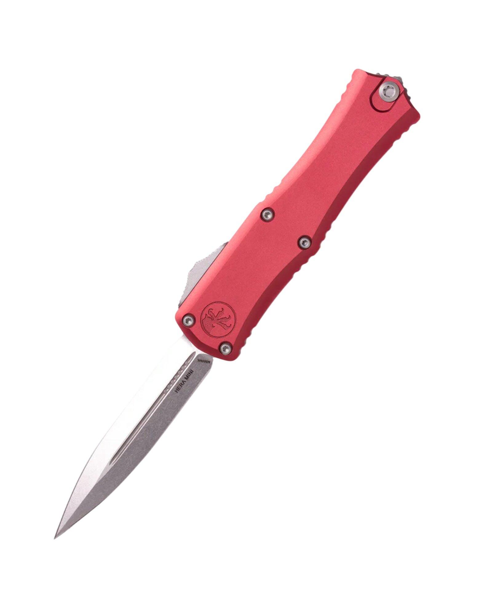 Microtech 1702M-10 Hera II Mini Stonewashed D/E OTF Automatic Knife - Microtech