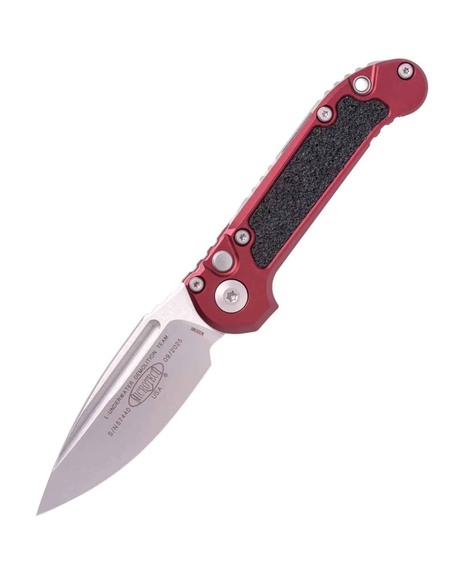 Microtech 1135-10 LUDT Gen III Stonewash Drop Point Folding Automatic Knife - Microtech