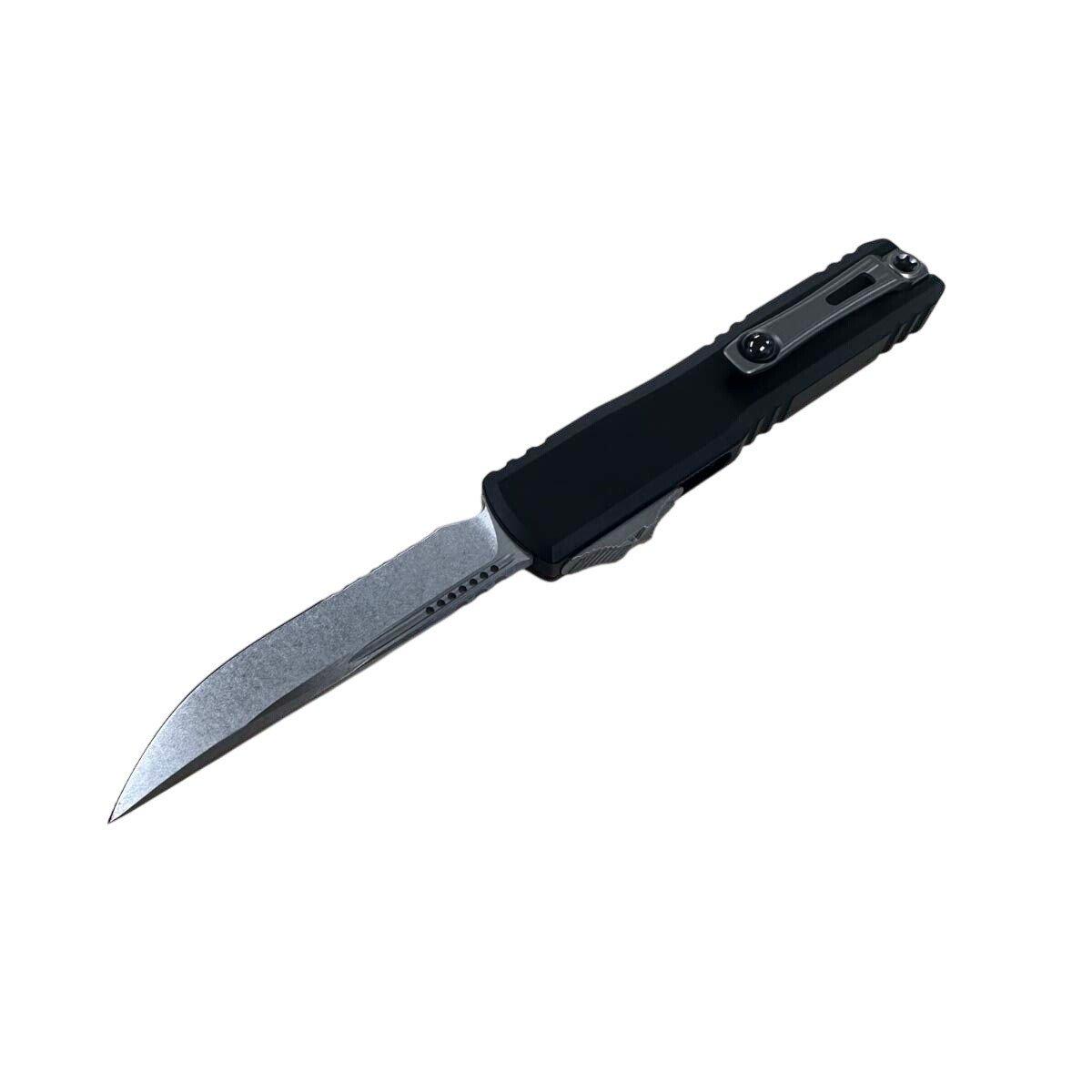 Microtech 1121-11 Ultratech Gen III ZBP Stonewashed Drop Point OTF Automatic Knife - Microtech